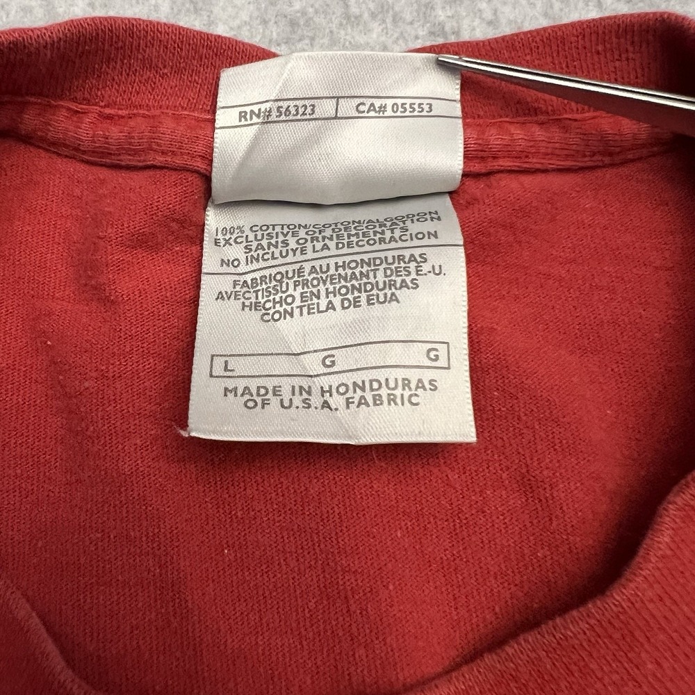 Vintage Nike Shirt Men's Large Red Long Sleeve Logo Spellout 90's Y2K - Picture 6 of 12